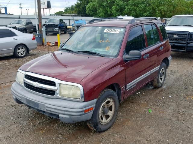2CNBE13C236901187 - 2003 CHEVROLET TRACKER RED photo 2