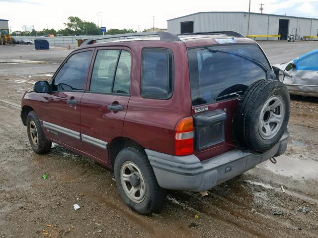 2CNBE13C236901187 - 2003 CHEVROLET TRACKER RED photo 3