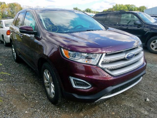 2FMPK4J82HBB25060 - 2017 FORD EDGE SEL BURGUNDY photo 1