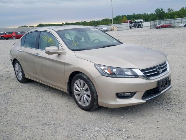 1HGCR2F87EA037593 - 2014 HONDA ACCORD EXL TAN photo 1