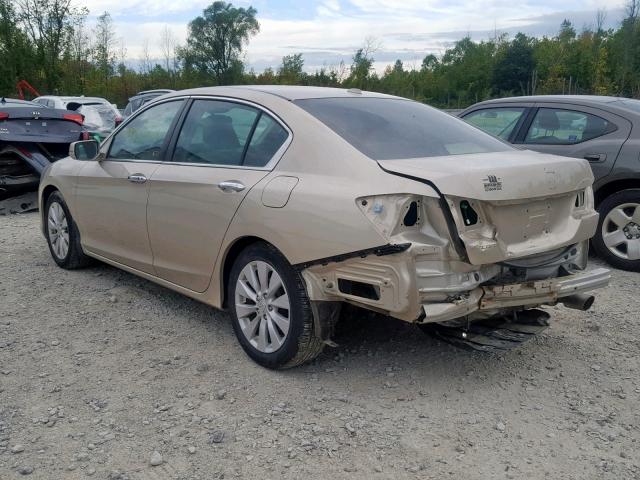 1HGCR2F87EA037593 - 2014 HONDA ACCORD EXL TAN photo 3