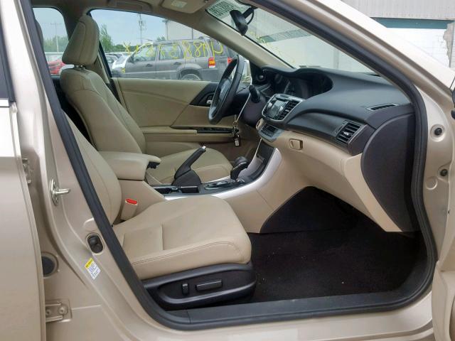 1HGCR2F87EA037593 - 2014 HONDA ACCORD EXL TAN photo 5