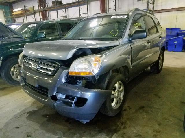 KNDJF723377328842 - 2007 KIA SPORTAGE E GRAY photo 2