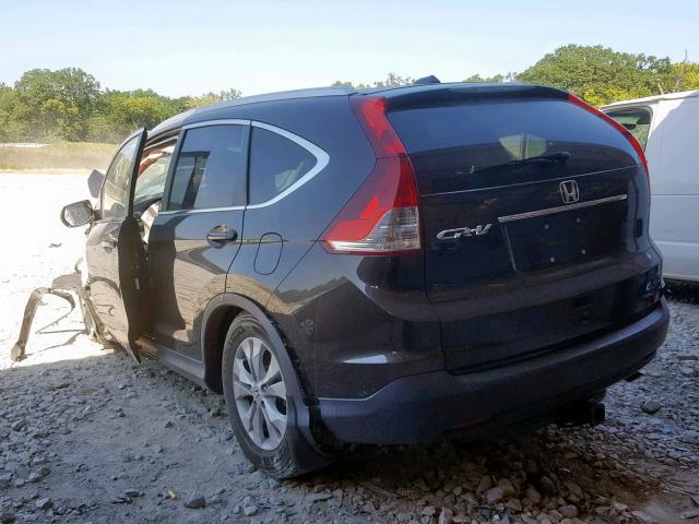 5J6RM3H74DL004131 - 2013 HONDA CR-V EXL BLACK photo 3