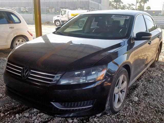 1VWBH7A37CC077547 - 2012 VOLKSWAGEN PASSAT SE BLACK photo 2