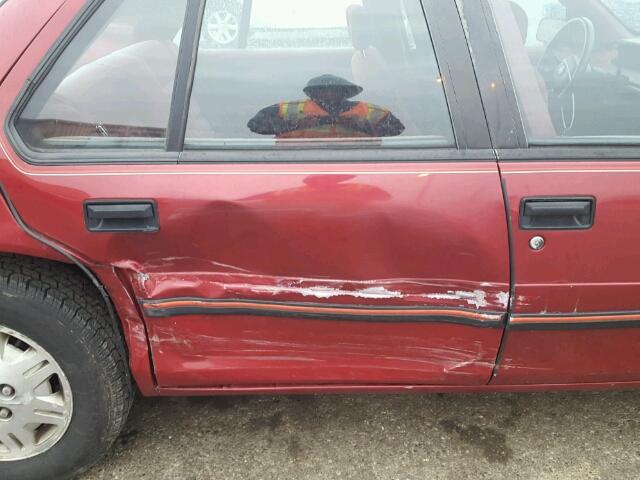 2G1WN54T6P9232267 - 1993 CHEVROLET LUMINA EUR MAROON photo 10