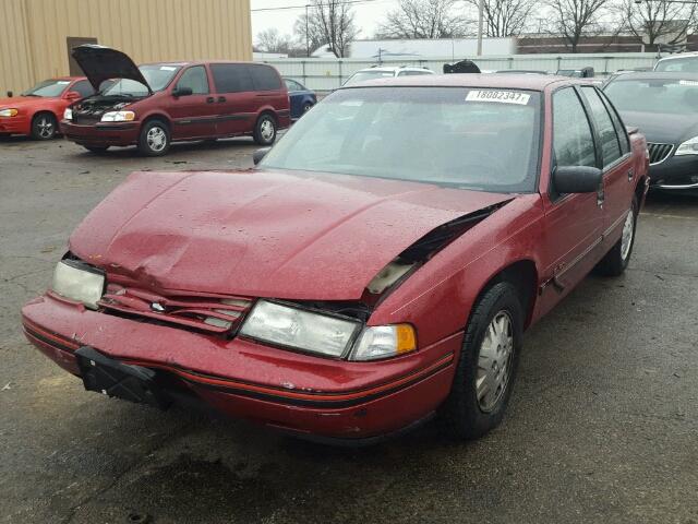 2G1WN54T6P9232267 - 1993 CHEVROLET LUMINA EUR MAROON photo 2