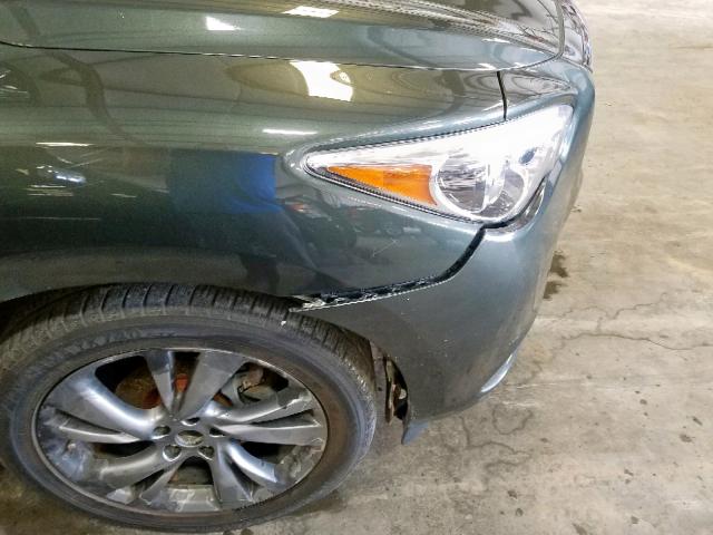 5N1AL0MN5DC312736 - 2013 INFINITI JX35 GREEN photo 9