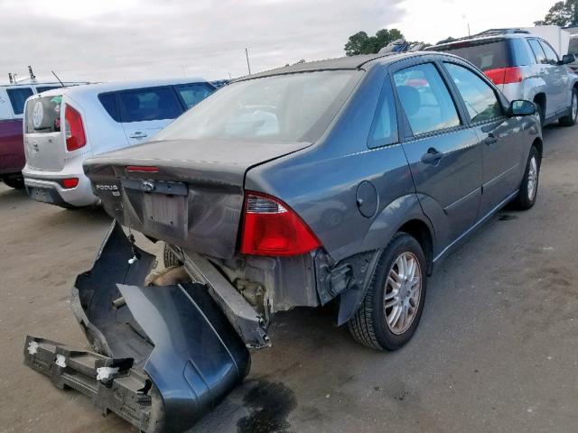 1FAFP34N57W322420 - 2007 FORD FOCUS ZX4 GRAY photo 4