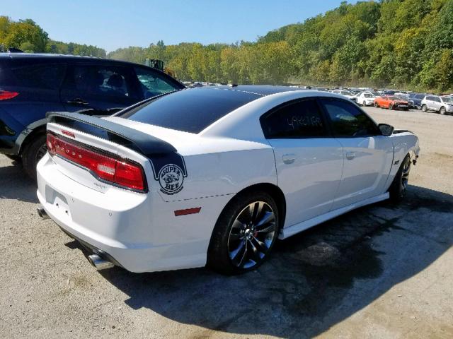 2C3CDXGJ2EH371080 - 2014 DODGE CHARGER SU WHITE photo 4