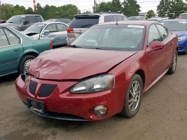 2G2WR524351187201 - 2005 PONTIAC GRAND PRIX BURGUNDY photo 2
