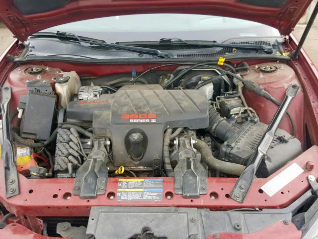 2G2WR524351187201 - 2005 PONTIAC GRAND PRIX BURGUNDY photo 7