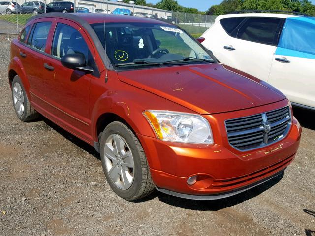 1B3HB48B67D541410 - 2007 DODGE CALIBER SX ORANGE photo 1