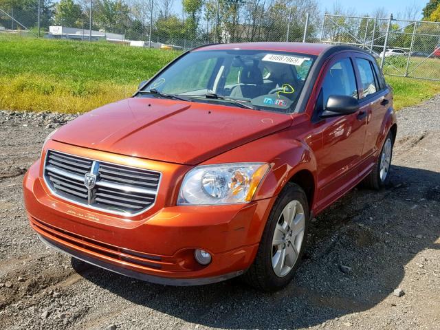 1B3HB48B67D541410 - 2007 DODGE CALIBER SX ORANGE photo 2