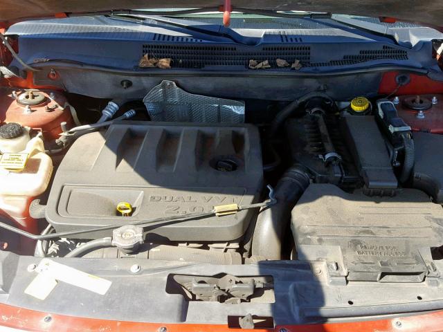 1B3HB48B67D541410 - 2007 DODGE CALIBER SX ORANGE photo 7