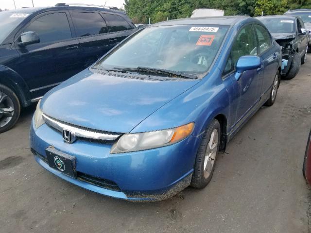 1HGFA15897L083904 - 2007 HONDA CIVIC EX BLUE photo 2