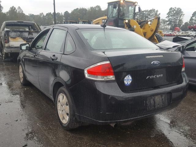 1FAHP34N48W153498 - 2008 FORD FOCUS S/SE BLACK photo 3