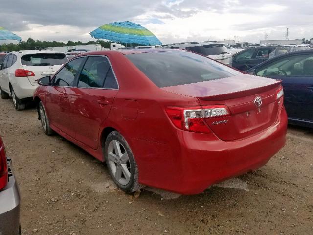4T1BF1FK0CU605425 - 2012 TOYOTA CAMRY BASE RED photo 3