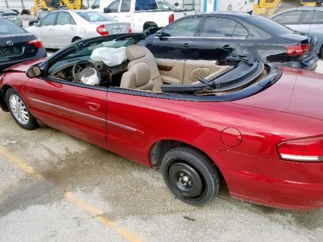 1C3EL55RX2N108461 - 2002 CHRYSLER SEBRING LX RED photo 9