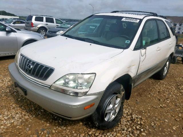 JTJHF10U210172362 - 2001 LEXUS RX 300 WHITE photo 2