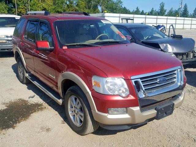 1FMEU74E27UB04108 - 2007 FORD EXPLORER E RED photo 1