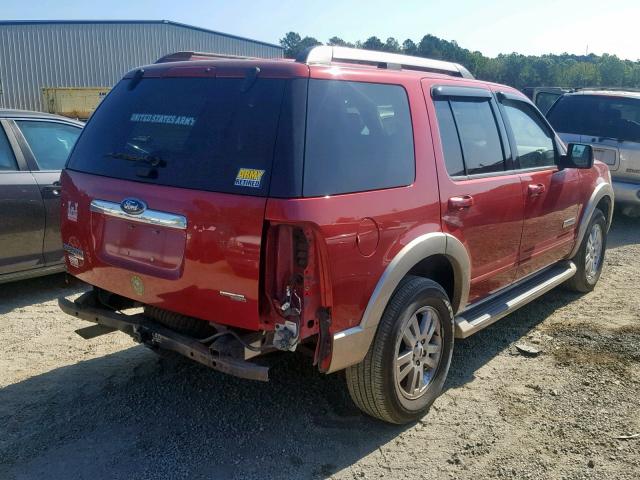 1FMEU74E27UB04108 - 2007 FORD EXPLORER E RED photo 4