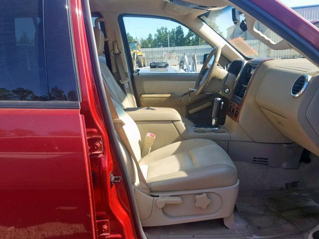 1FMEU74E27UB04108 - 2007 FORD EXPLORER E RED photo 5