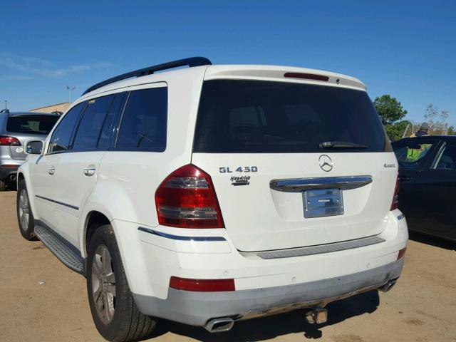 4JGBF71EX8A355110 - 2008 MERCEDES-BENZ GL 450 4MA WHITE photo 3