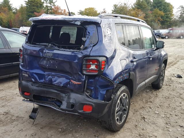 ZACCJBCT5GPE16125 - 2016 JEEP RENEGADE T BLUE photo 4