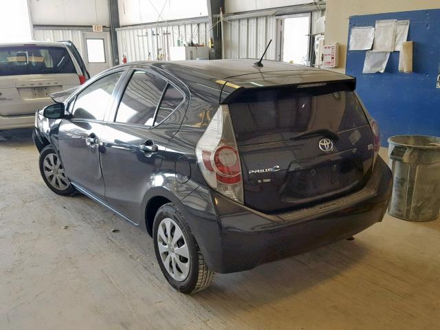 JTDKDTB30D1554354 - 2013 TOYOTA PRIUS C BLACK photo 3