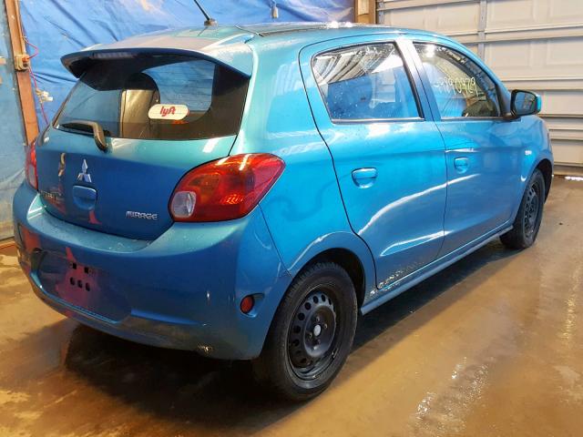 ML32A3HJ3FH055463 - 2015 MITSUBISHI MIRAGE DE BLUE photo 4