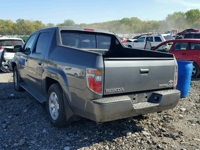 2HJYK165X8H500658 - 2008 HONDA RIDGELINE GRAY photo 3