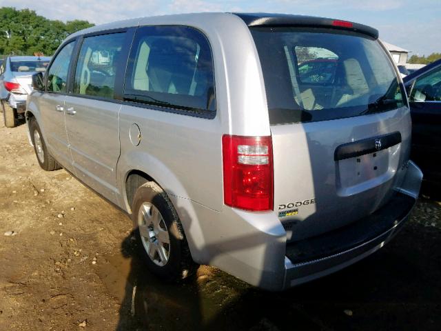 2D4RN4DE2AR486679 - 2010 DODGE CARAVAN SILVER photo 3