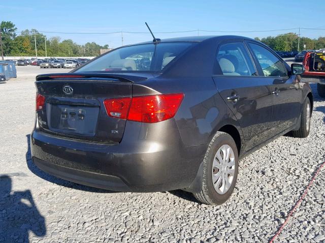 KNAFU4A25C5506711 - 2012 KIA FORTE EX GRAY photo 4