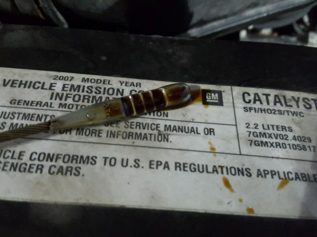 1G8AN15F07Z110913 - 2007 SATURN ION LEVEL WHITE photo 9