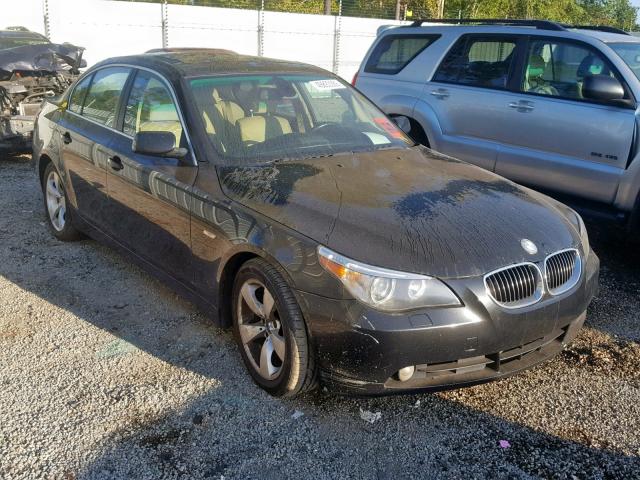 WBANE53527CW62695 - 2007 BMW 525 I BLACK photo 1