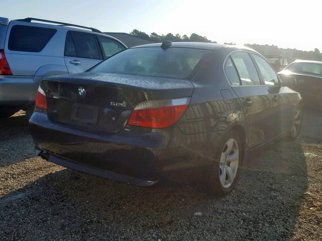 WBANE53527CW62695 - 2007 BMW 525 I BLACK photo 4