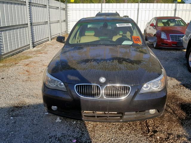 WBANE53527CW62695 - 2007 BMW 525 I BLACK photo 9