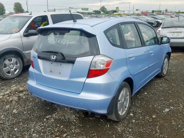 JHMGE8H55AC802718 - 2010 HONDA FIT LX BLUE photo 4