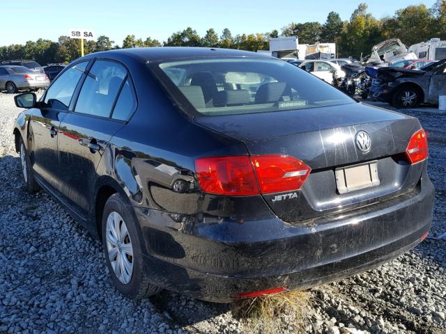 3VW1K7AJ4DM300364 - 2013 VOLKSWAGEN JETTA BASE Սև լուսանկար 3