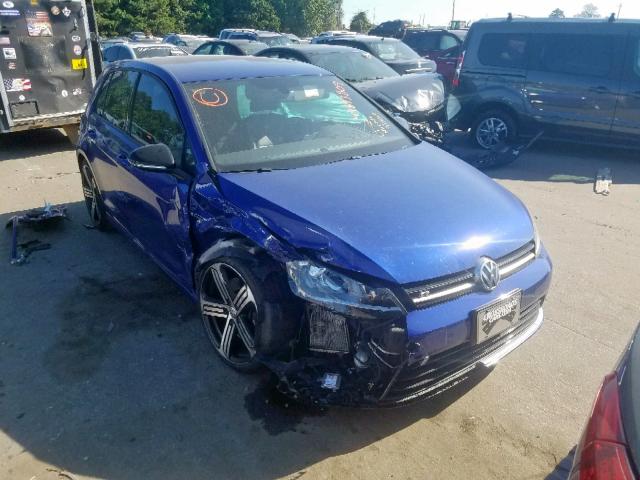 WVWLF7AUXFW298424 - 2015 VOLKSWAGEN GOLF R BLUE photo 1