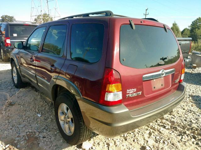 4F2YZ041X3KM28436 - 2003 MAZDA TRIBUTE LX BURGUNDY photo 3