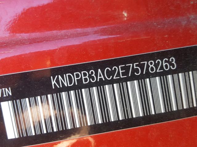 KNDPB3AC2E7578263 - 2014 KIA SPORTAGE B RED photo 10