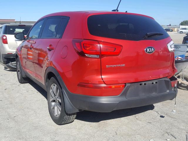 KNDPB3AC2E7578263 - 2014 KIA SPORTAGE B RED photo 3