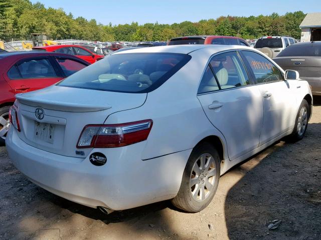 4T1BB46K28U041779 - 2008 TOYOTA CAMRY HYBR WHITE photo 4