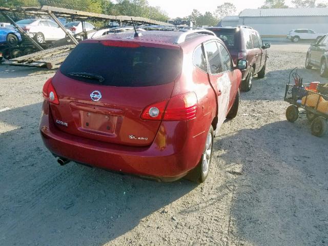 JN8AS58V18W122942 - 2008 NISSAN ROGUE S RED photo 4
