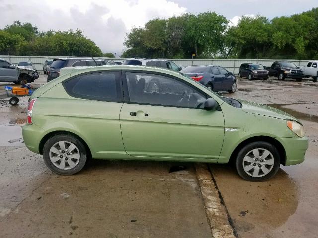 KMHCM36C09U111637 - 2009 HYUNDAI ACCENT GS GREEN photo 9