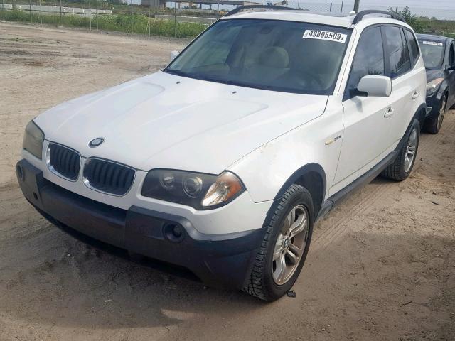 WBXPA93485WD08493 - 2005 BMW X3 3.0I WHITE photo 2