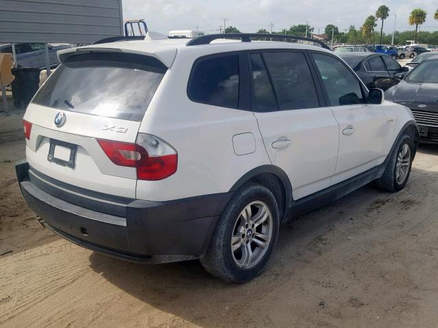 WBXPA93485WD08493 - 2005 BMW X3 3.0I WHITE photo 4