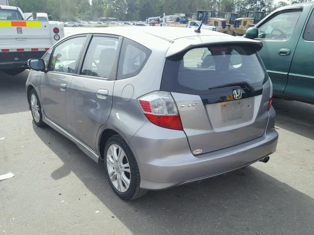 JHMGE8H63AS012512 - 2010 HONDA FIT SPORT GRAY photo 3